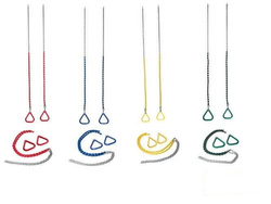 Cerchi triangolari da ginnastica incatenati