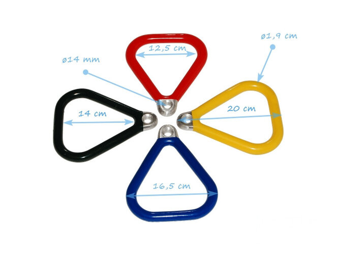 Cerchi da ginnastica triangolari senza catene