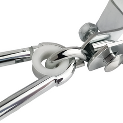 Staffa in metallo per battente 90x90