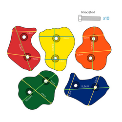 Pietre da arrampicata in plastica